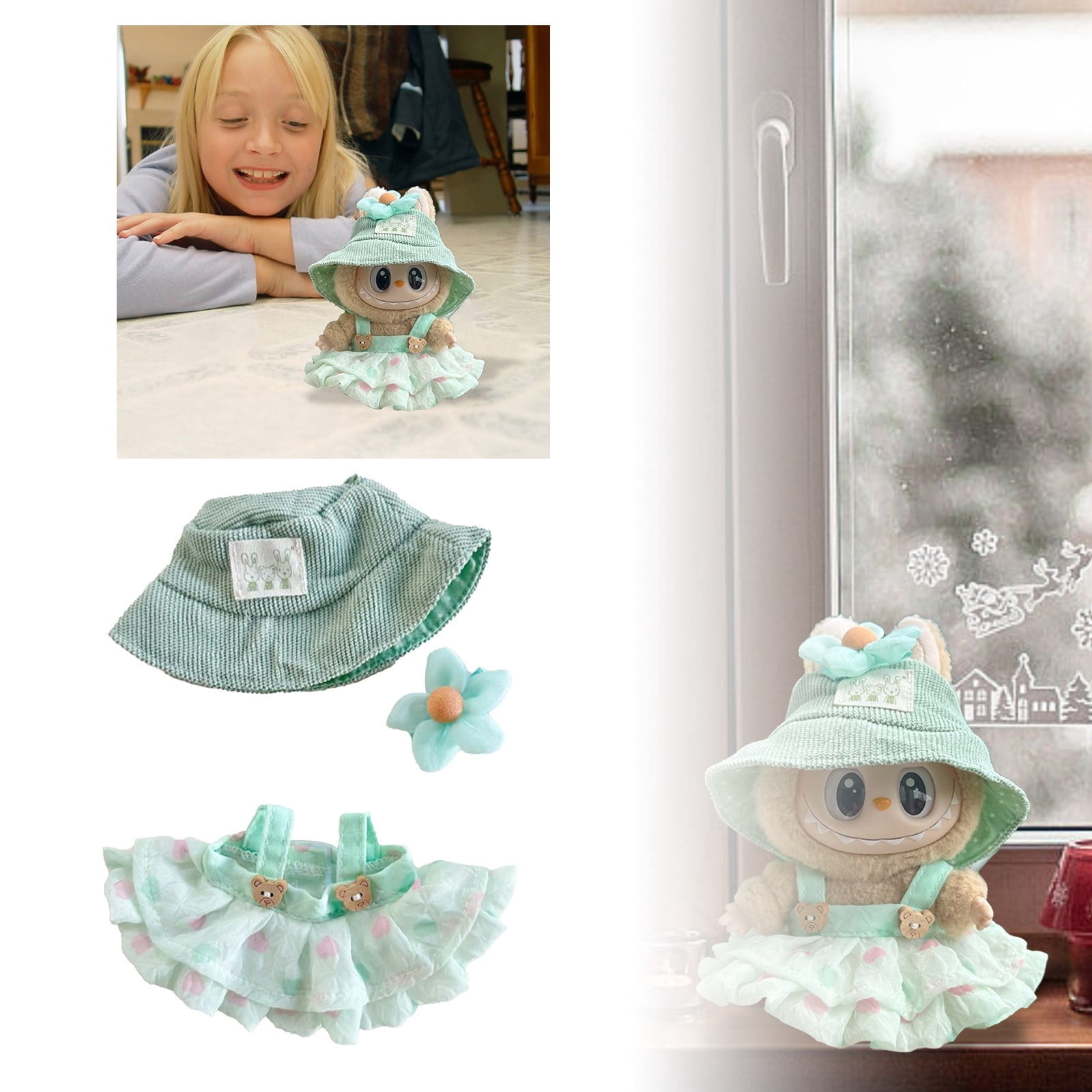 2024 HOT TOY Doll Clothes Changing Dress Up Clothes Keychain Cute 17cm