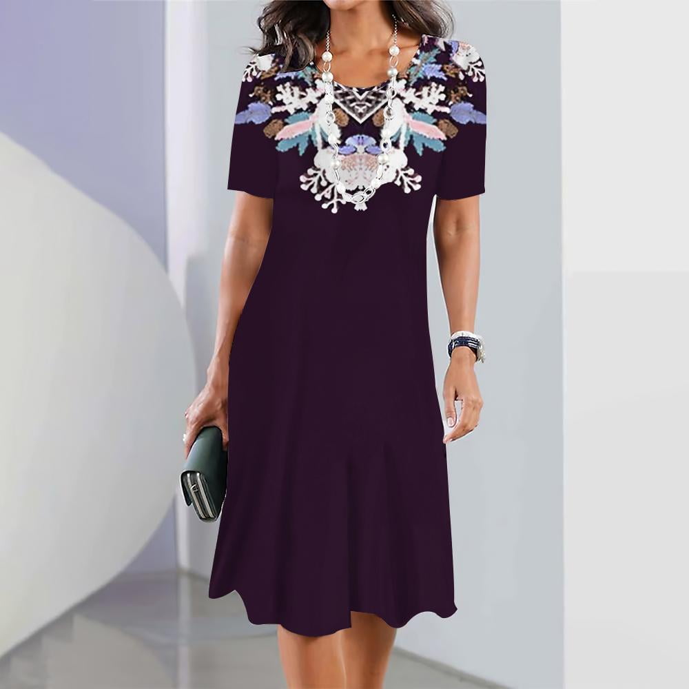 2024 HOT Women‘s Dresses Summer 2024 Elegant Dresses Fashion Flower O