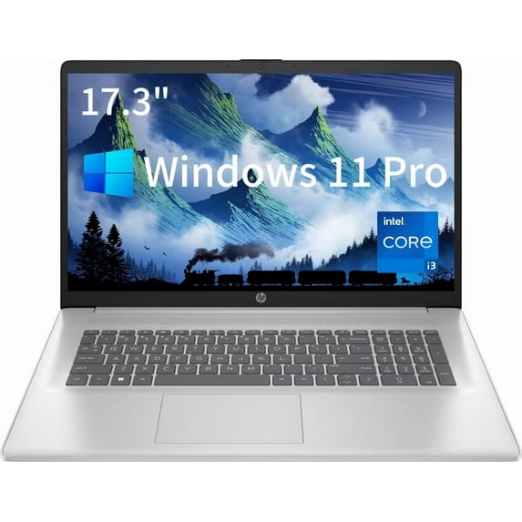 2024 HP Newest 17.3" FHD Laptop,12th Gen Intel Core i3-1215U Processor, 16GB RAM, 1TB SSD, Webcam, HDMI, Bluetooth, Wi-Fi,Windows 11 Pro in S Mode, Silver