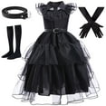 2024 Halloween Costumes Clearance! Wednesday Girls Costume Dress Addams
