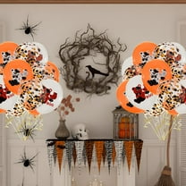 2024 Halloween Decorations,Halloween Balloons Decorations,,15pcs Horror Pink Black Orange Balloons Confetti Balloons Ghost Aluminum Foil Balloons Bats Balloons for Halloween Party Birthday Supplies