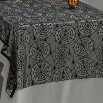 2024 Halloween Decorations,Halloween Tablecloth,Rectangular Black Spider Web Disposable Table Cover, Waterproof Spillproof Table Cloth for Halloween Decoration Halloween Dinner Halloween Party