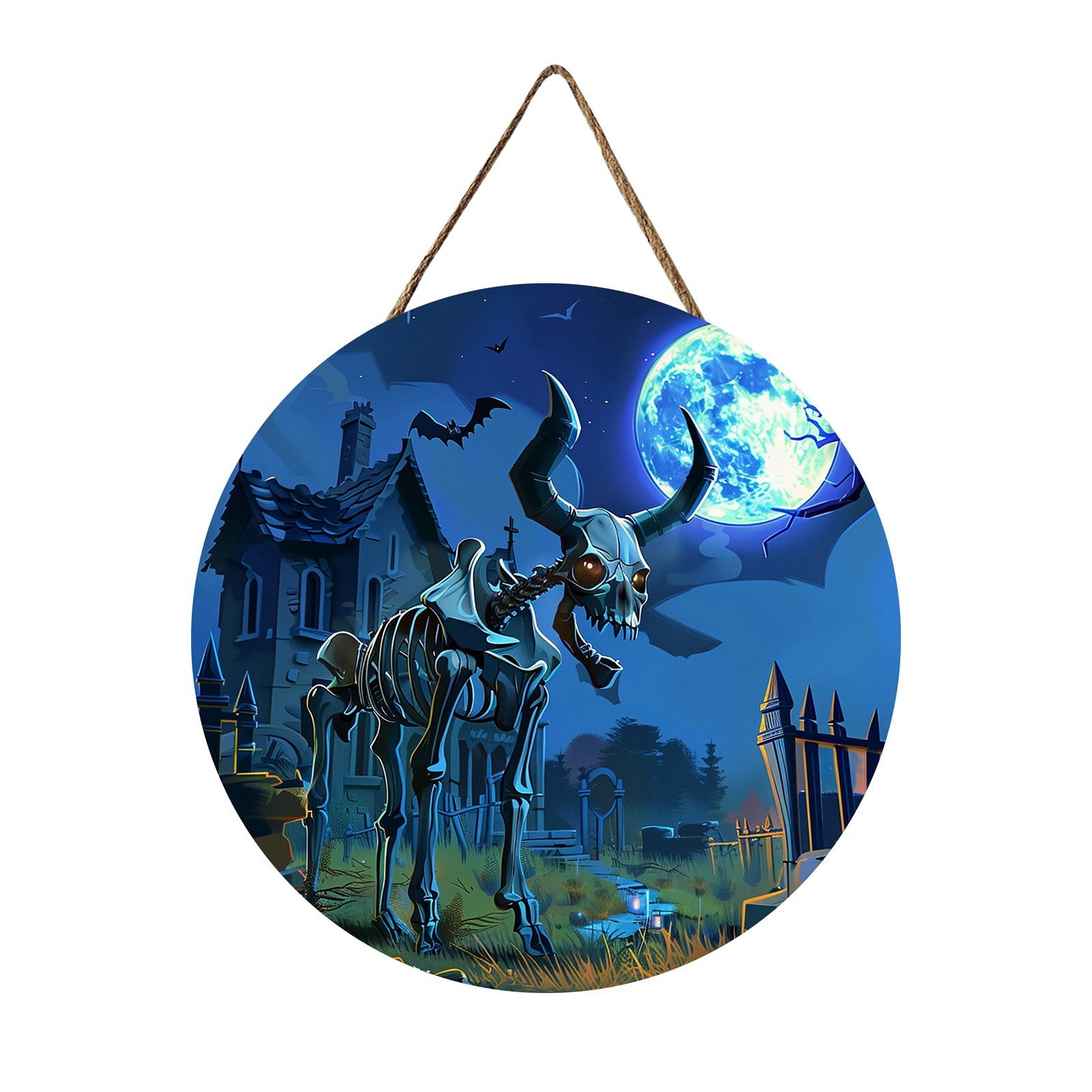 2024 Halloween Door Sign Halloween Cow Doorplate Decoration Fall Decor