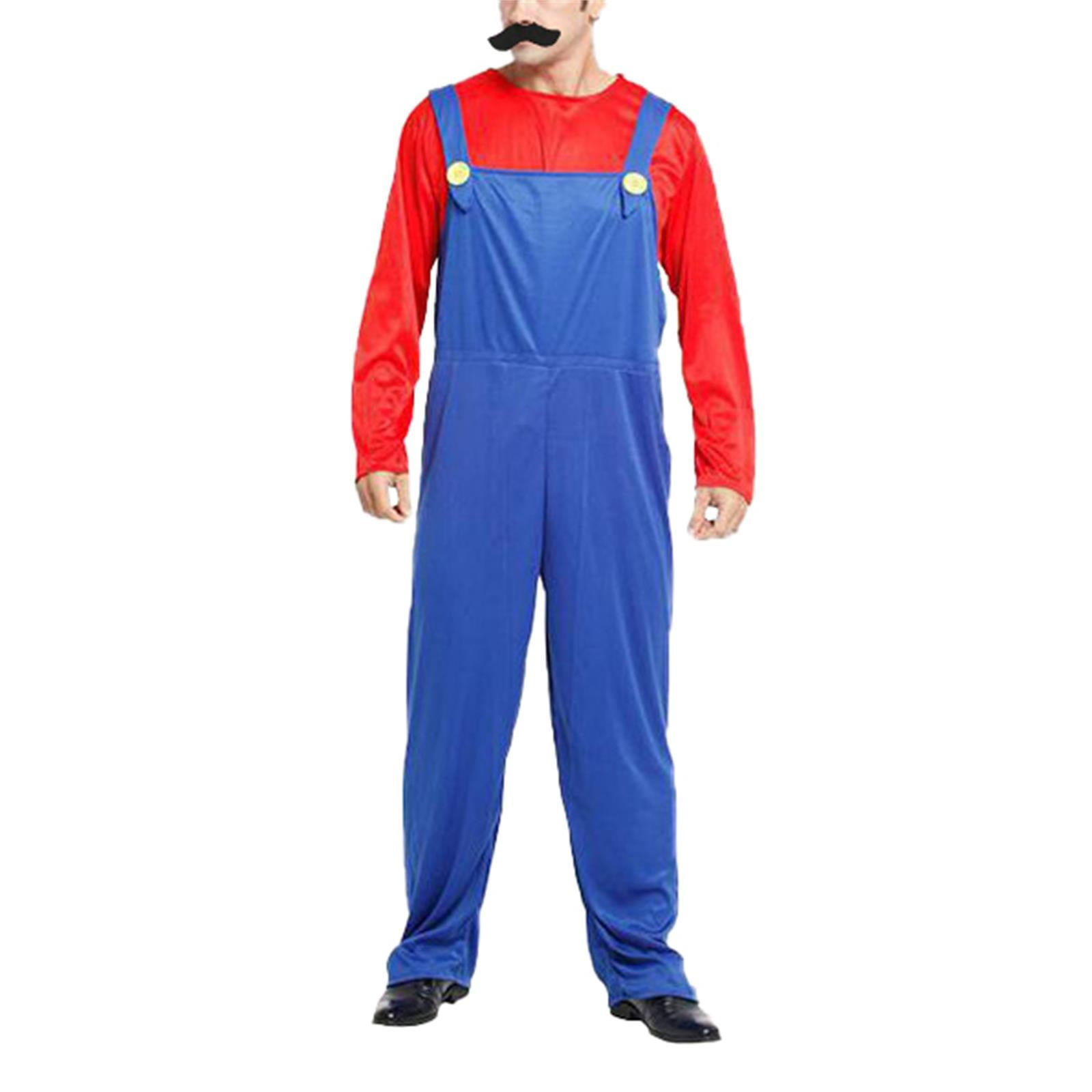 2024 Halloween Mario Cosplay Costumes, Super Mario Cosplay Jumpsuit