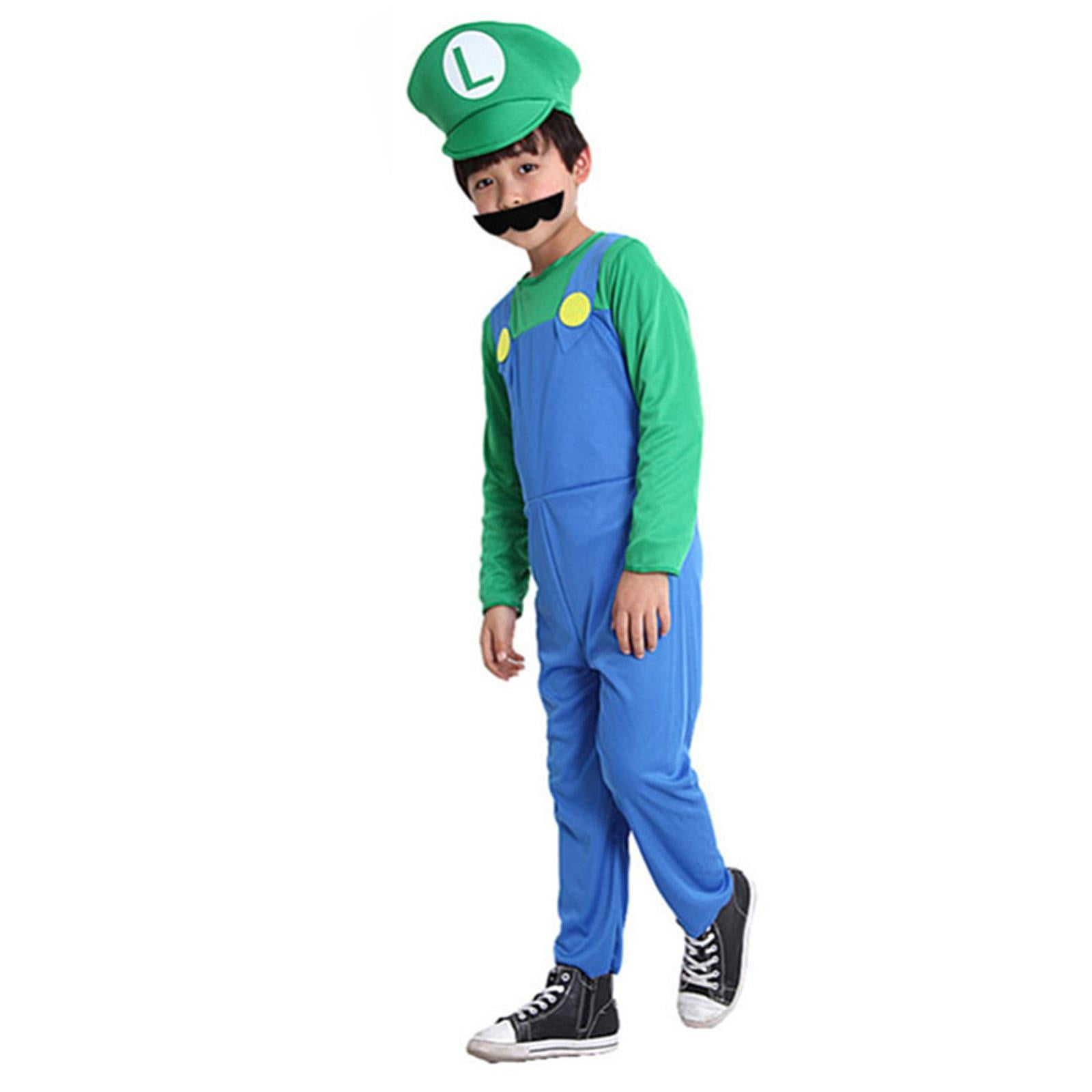 2024 Halloween Mario and Luigi Cosplay Costume, Luigi Cosplay Costume