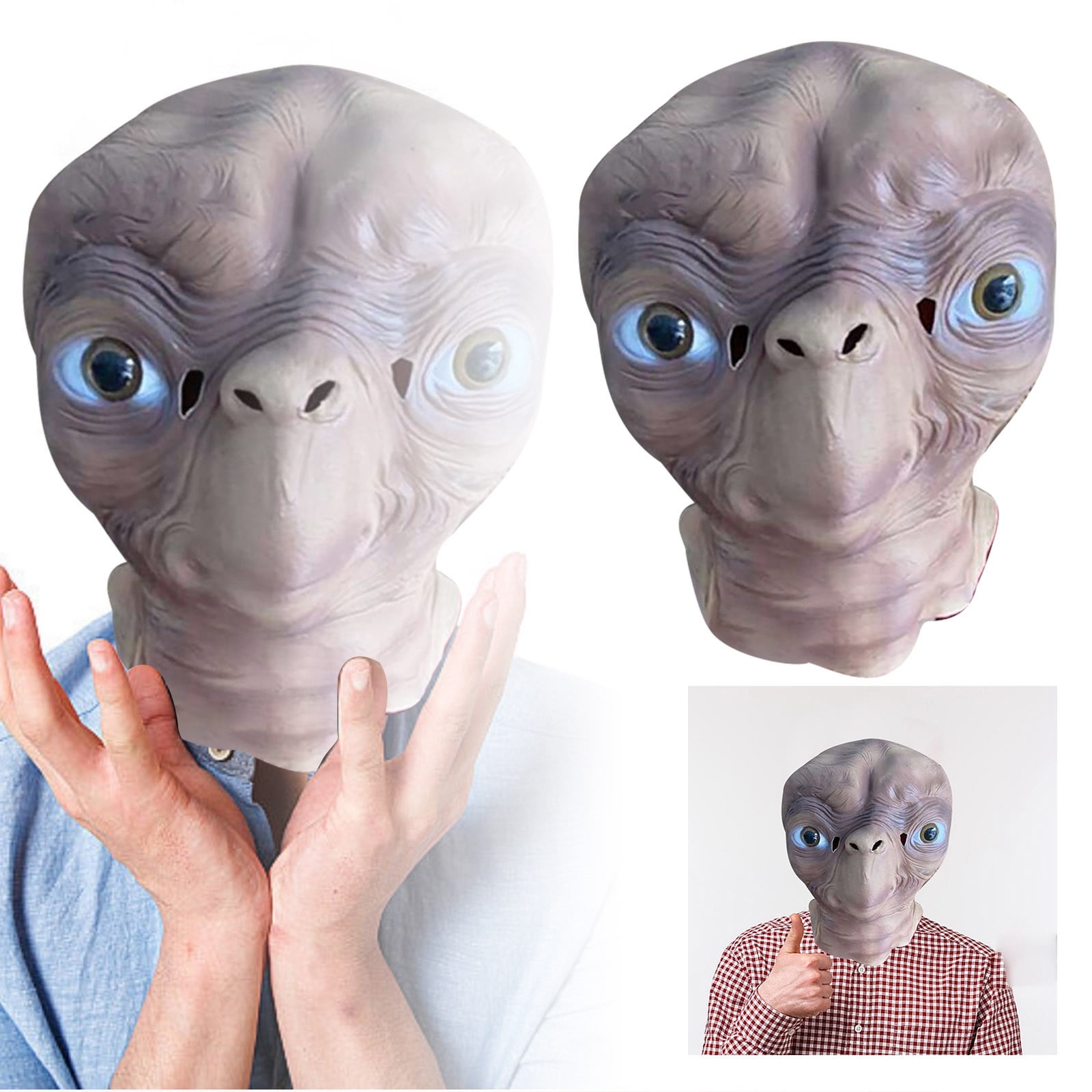 2024 Halloween Masks Halloween Terror Mask Alien Half Mask Halloween