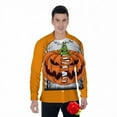 2024 Halloween Pumpkin Graphic Long Sleeve Button Clothing Casual