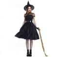 2024 Halloween Witch Cosplay Costume for Girls, Vintage Halloween Black