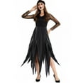 2024 Halloween Witch Cosplay Costume for Girls, Women's Halloween Black