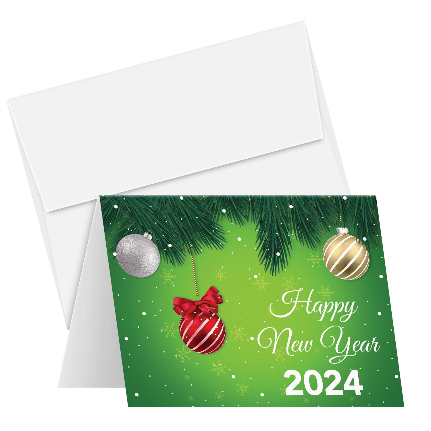 A2 Green Blank Greeting Cards with Green Envelopes – Great for Holiday,  Christmas and New Year Greetings, Invitations, and Thank You Cards | 4.25”  x