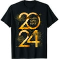 thumbnail image 1 of 2024 Happy New Year Printed Pullover T-Shirt New Year Gift, 1 of 3