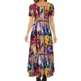 thumbnail image 1 of 2024 Haunted Mansion Dress Halloween Print Elegant Maxi Dress Short Sleeve Aesthetic Bohemia Long Dresses Woman Oversized Clothing, 1 of 7