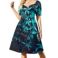thumbnail image 1 of 2024 Hawaiian - Polynesian Tropical Abstract Dress dress summer women formal occasion dresses, 1 of 7