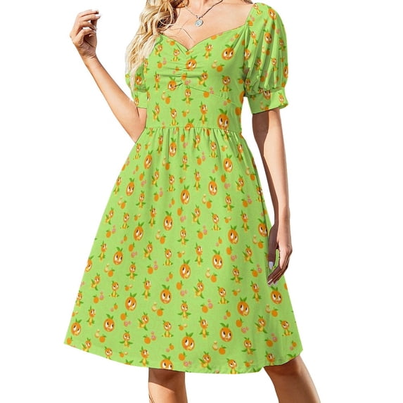 2024 Hello Sunshine! - Orange Bird (green background) Dress women clothing new arrivals Aesthetic clothing ceremony dresses