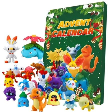 2025 Holiday Advent Calendar for Kids, 24 Gift Pieces - Includes 24 Toy Character Figures Accessories - Ages 4+-Valentine's Day Easter Christmas school presents Figures Gift for Kids
