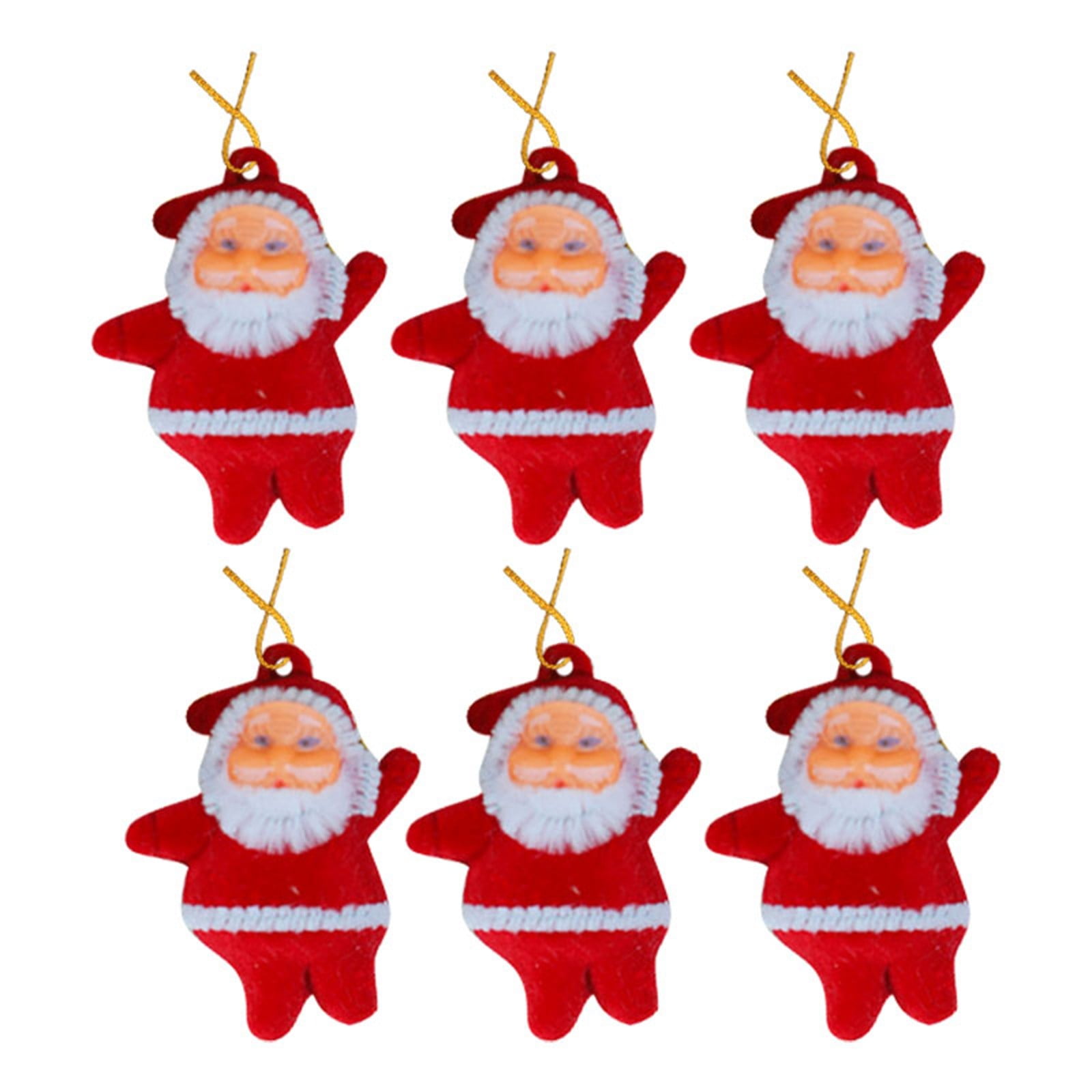 2024 Home Christmas Ornaments Santa Ornaments Christmas Decoration 6 Pieces/pack Christmas