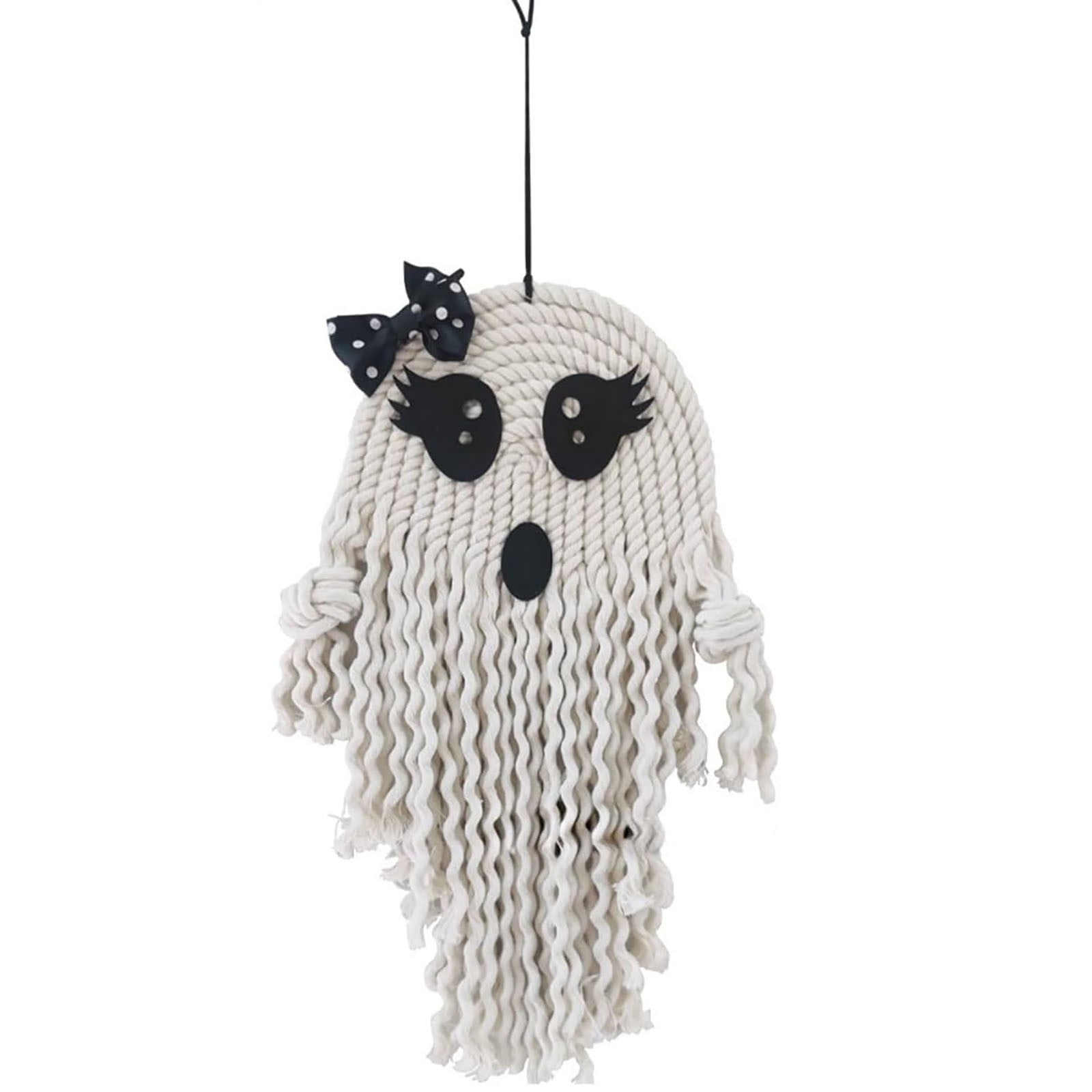 2024 Home Cute Pendant Decoration Hand Woven White Hanging Ornament
