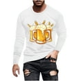 2024 Hot Mens Shirts in Clearance Men's Beer Festival Printed Long
