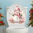 2024 Hot Selling Christmas Toilet Decal 1 Sheet Christmas Snowman