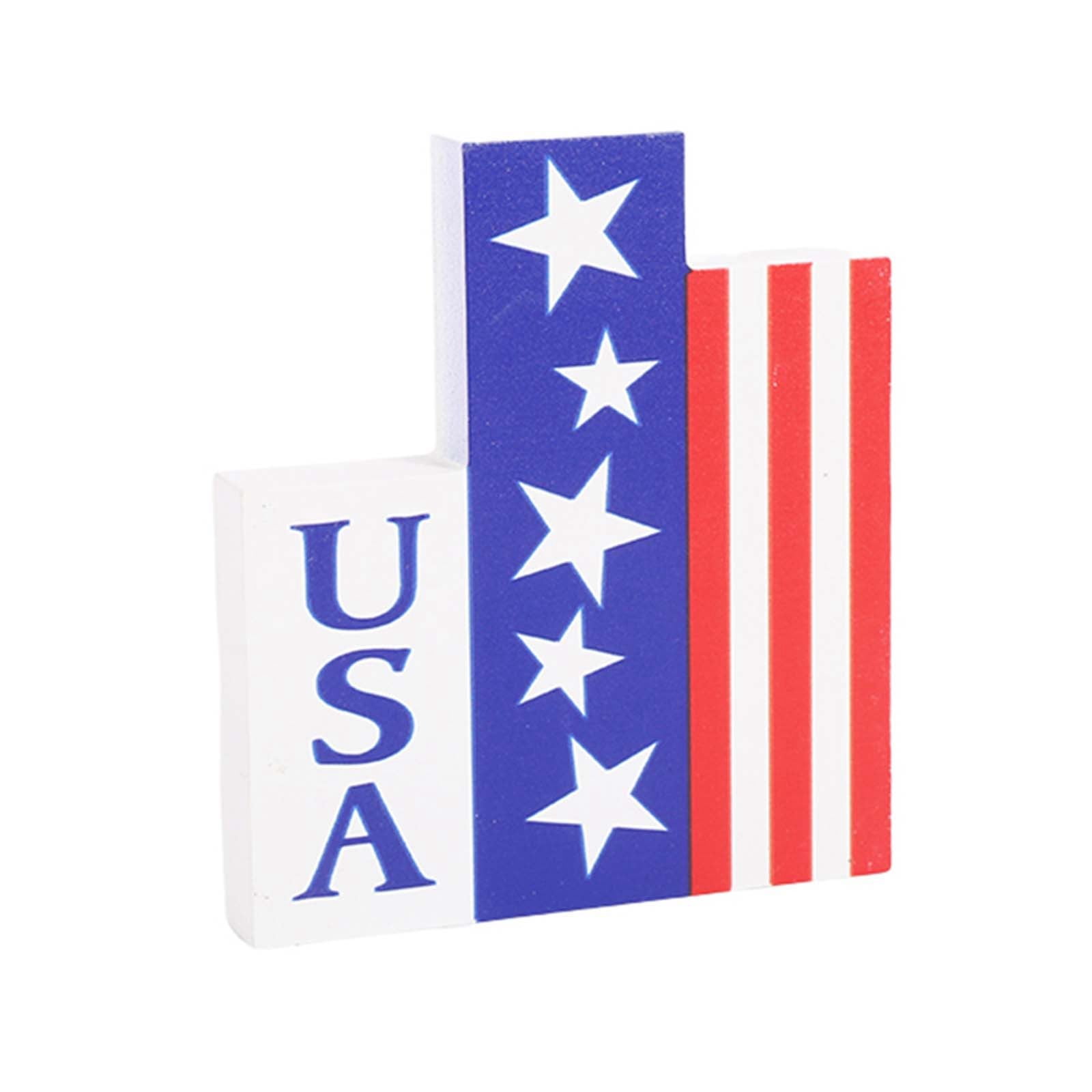 2024 Hot Selling Independence Day Wooden Crafts National Day Table