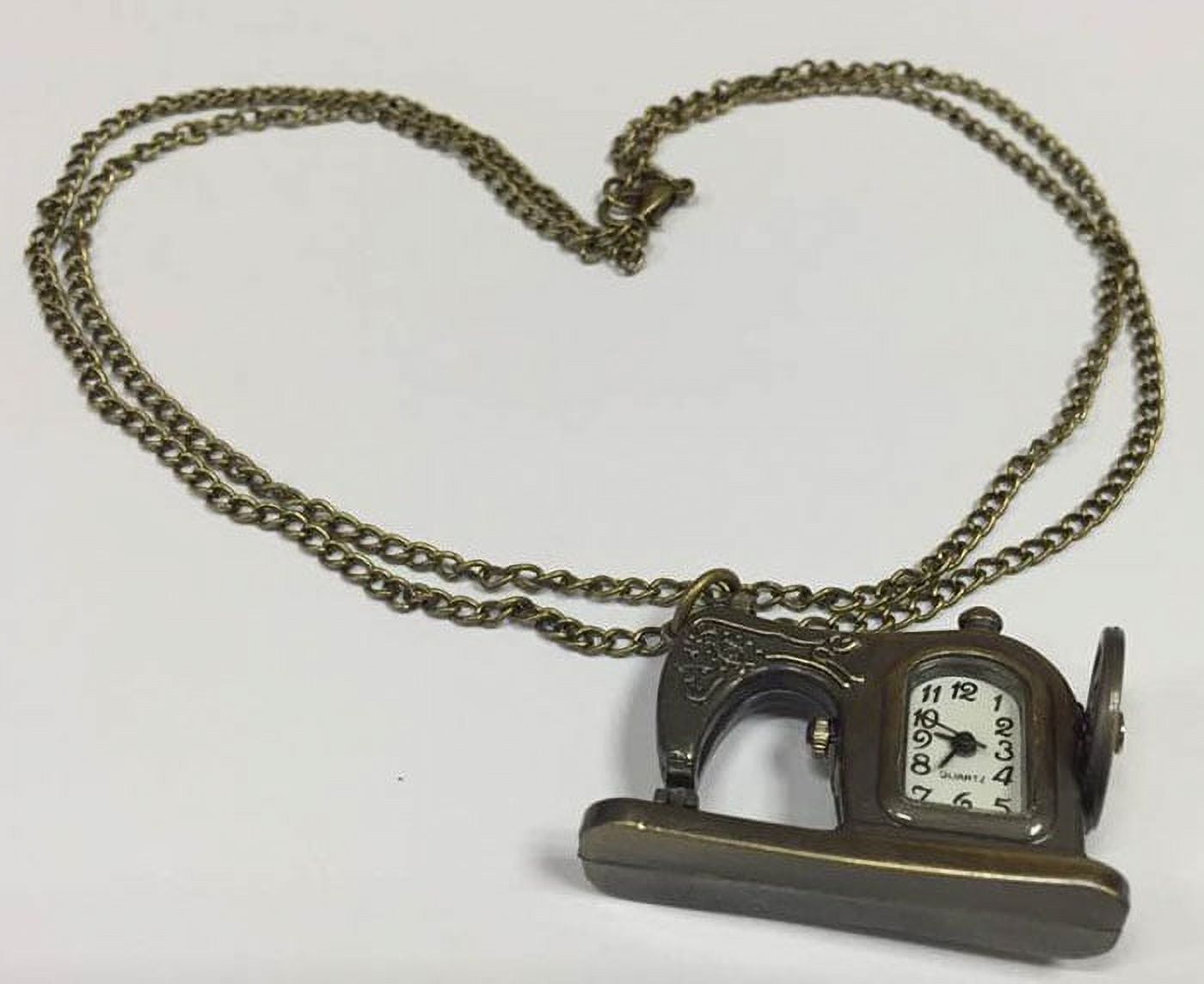 2024 Hot Selling Retro Alloy Antique Sewing Machines Pendant Pocket