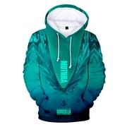 XDHGXM 2024 Hot new 3D hoodie Godzilla, the same dinosaur, the trend of men and women adult code hoodie hoodie, youth cartoon DIY hoodie clothes