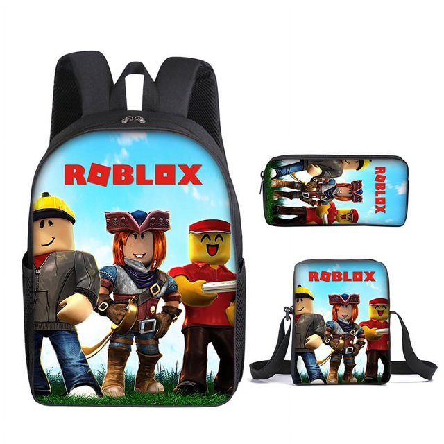 2024 Hot new Roblox school bag threepiece set, Roblox game peripheral