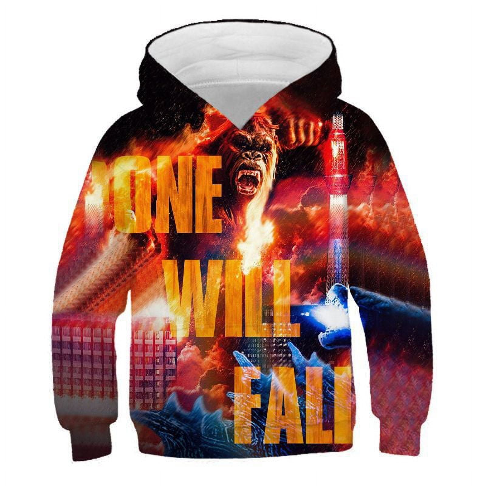 2024 Hot new children's hoodie, Godzilla vs. King Kong, 3D digital