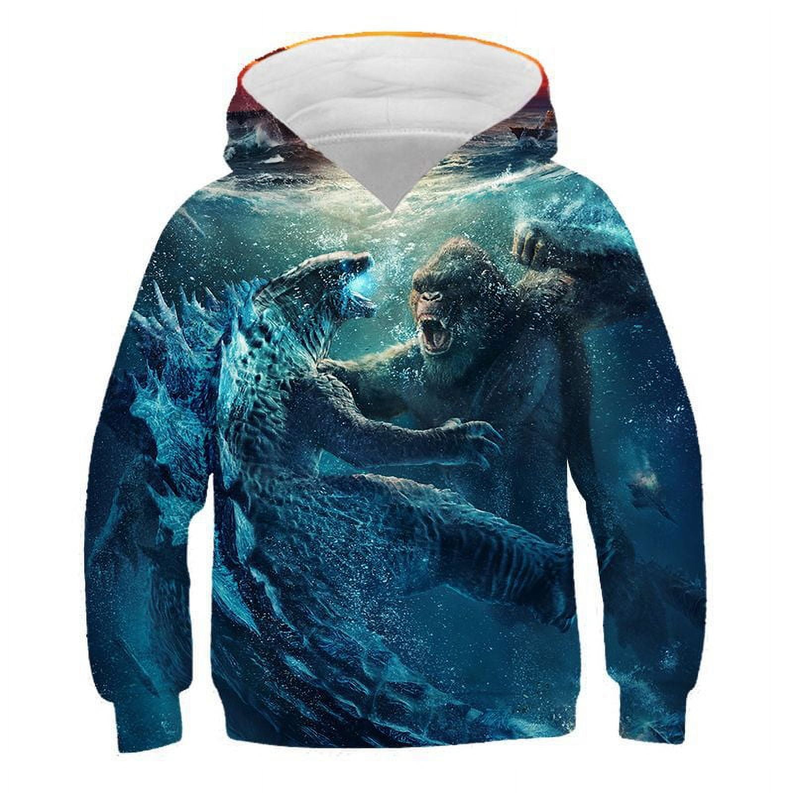 2024 Hot new children's hoodie, Godzilla vs. King Kong, 3D digital