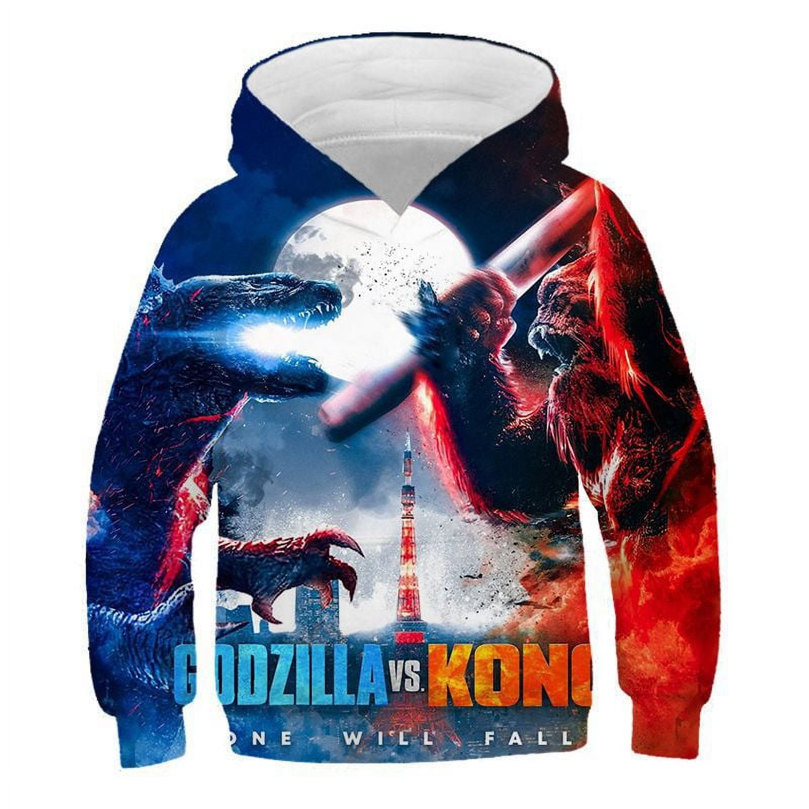 2024 Hot new children's hoodie, Godzilla vs. King Kong, 3D digital