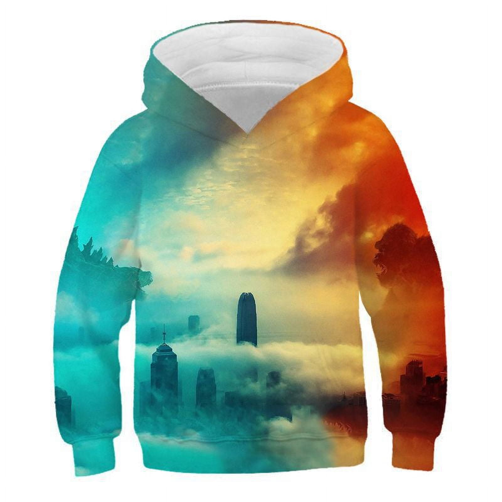 2024 Hot new children's hoodie, Godzilla vs. King Kong, 3D digital