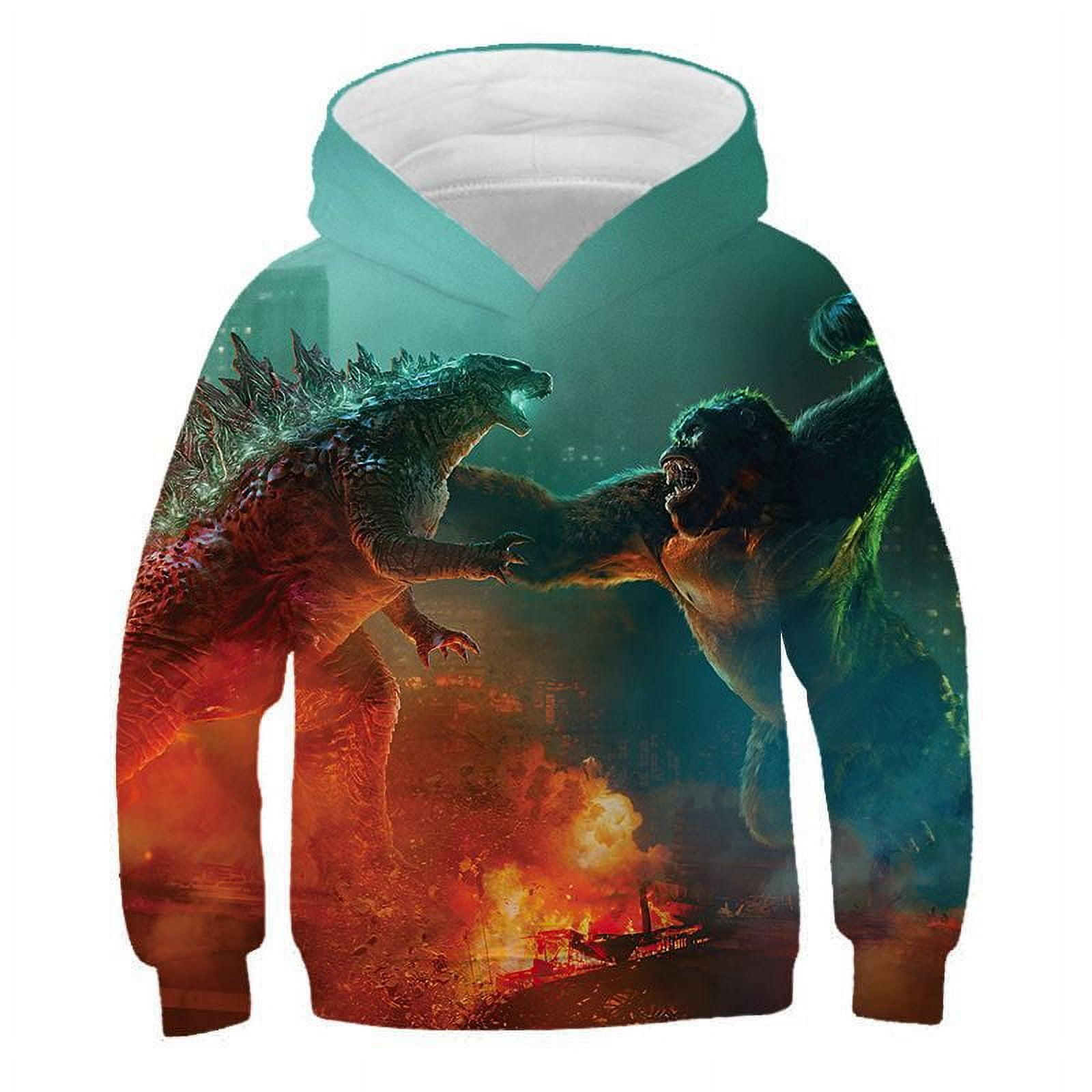 2024 Hot new children's hoodie, Godzilla vs. King Kong, 3D digital