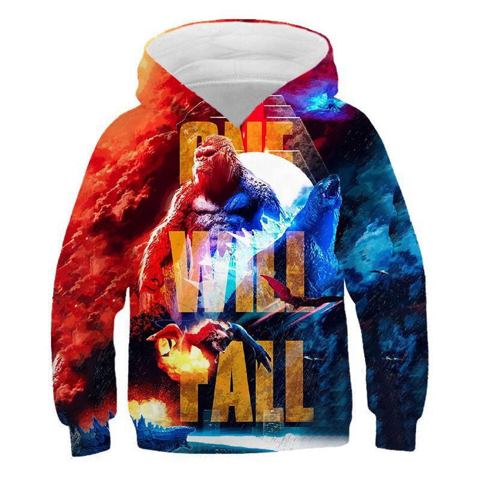 2024 Hot new children's hoodie, Godzilla vs. King Kong, 3D digital
