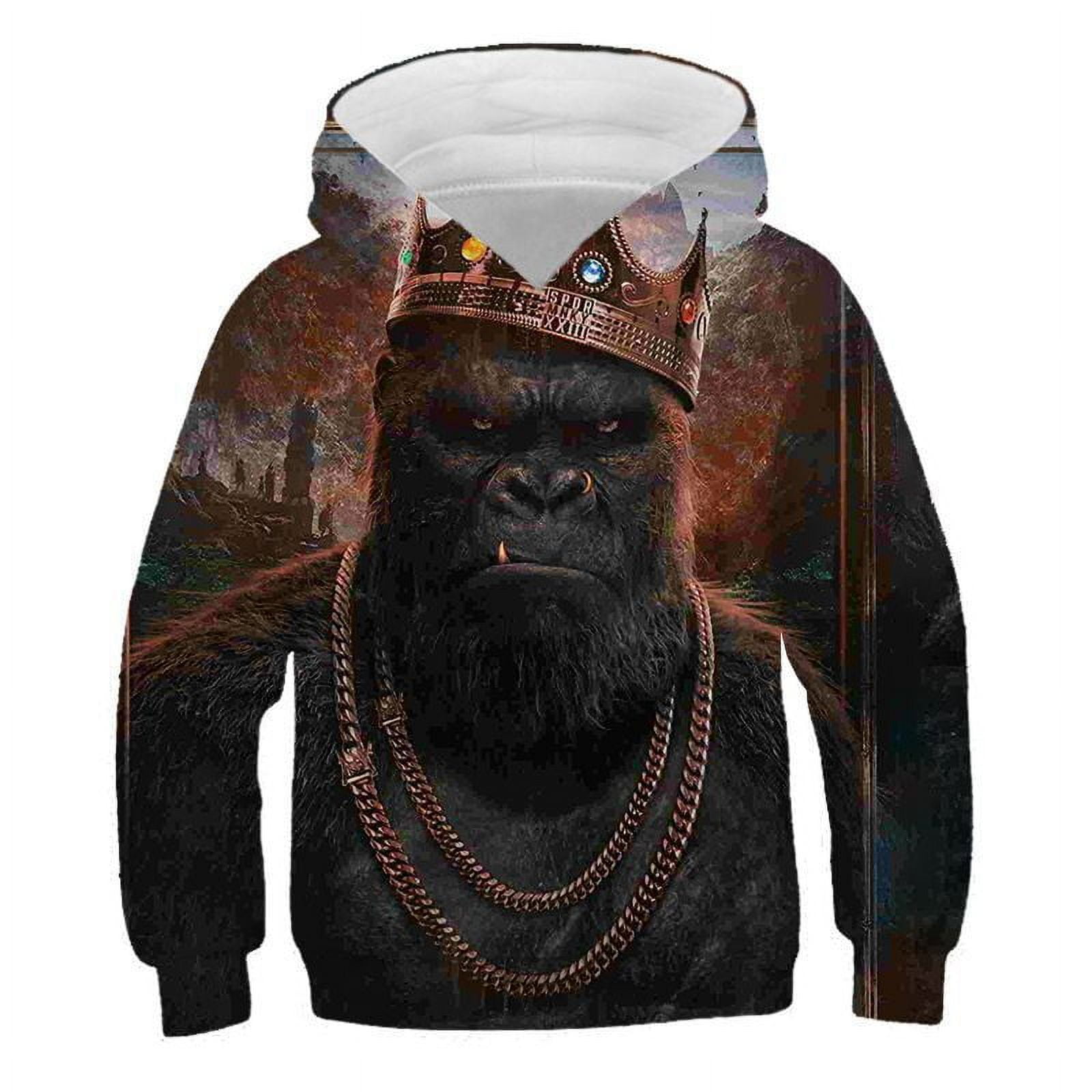 2024 Hot new children's hoodie, Godzilla vs. King Kong, 3D digital