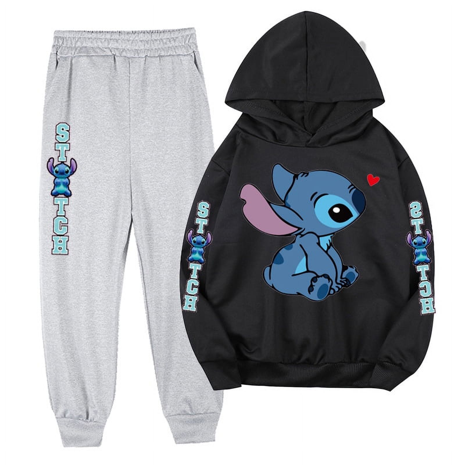 2024 Hot new children's wear baby Stich pullover hoodie + pants