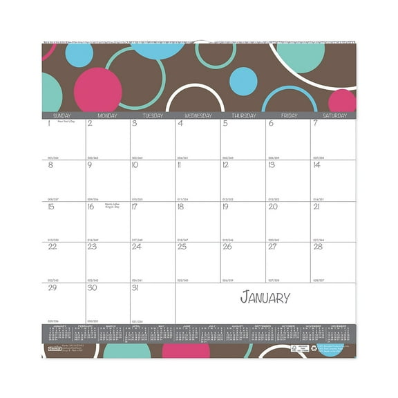 2024 House of Doolittle 12 x 12 Recycled Bubbleluxe Wall Calendar (HOD340)