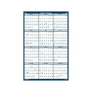 2024 House of Doolittle 33" x 66" Yearly Wet-Erase Wall Calendar White/Blue (3962-24)