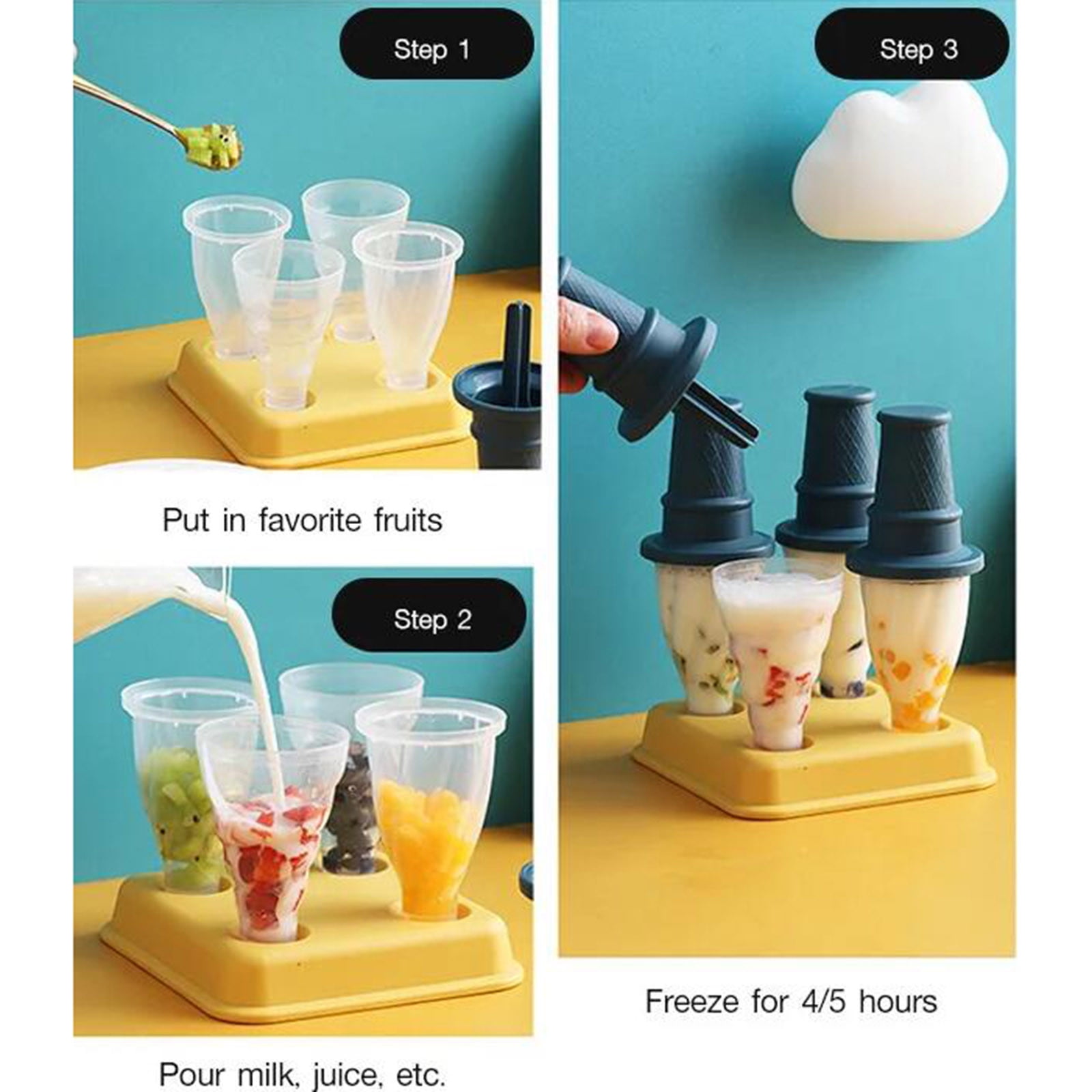 2024 Ice Cream Mold Homemade Ice Cream Creative Cones With Handle