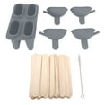 2024 Ice Cream Mold Silicone Practical Portable DIY Ice Pop Maker with