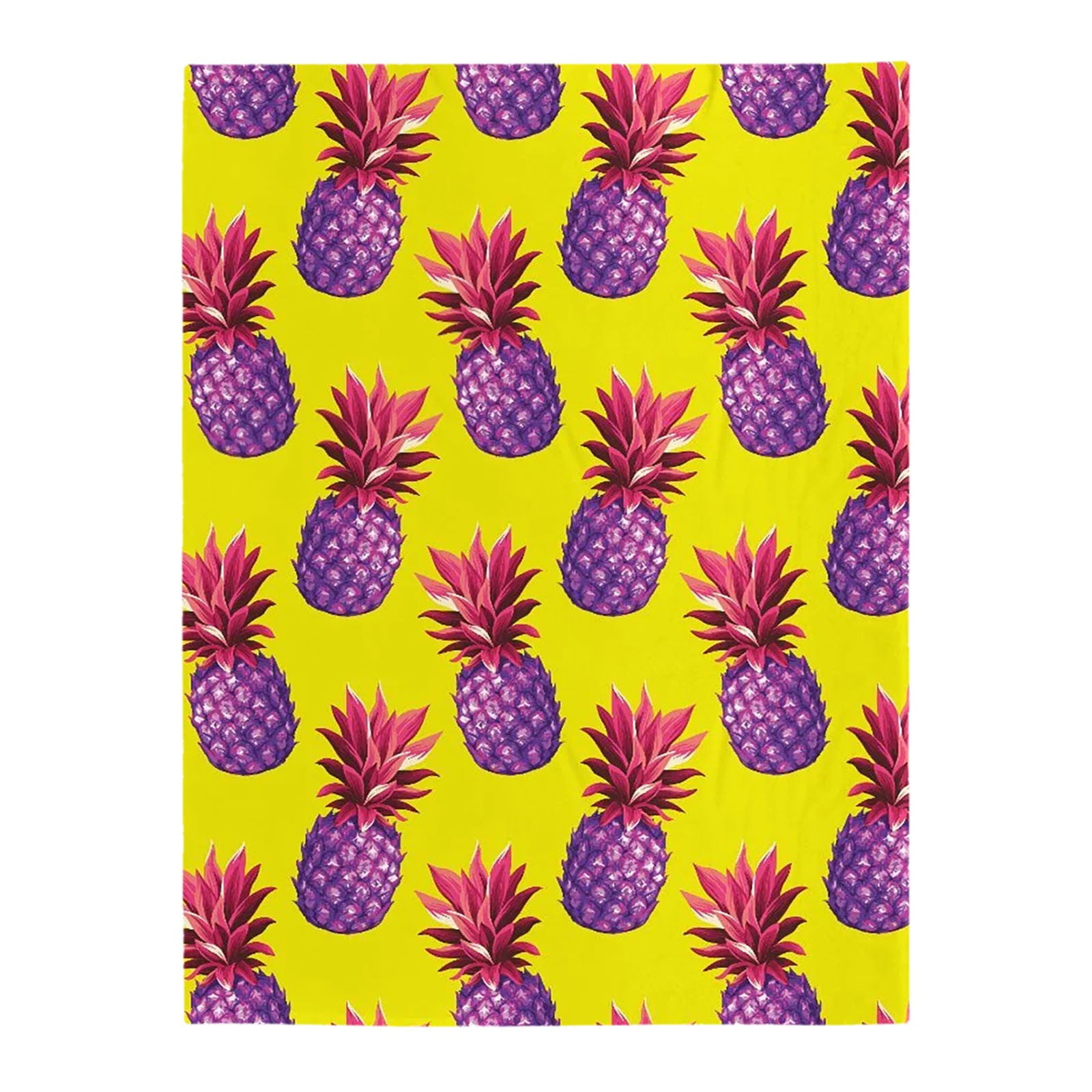 ECHOYY Pineapple Blanket Flannel Decorative Blanket Air Conditioning