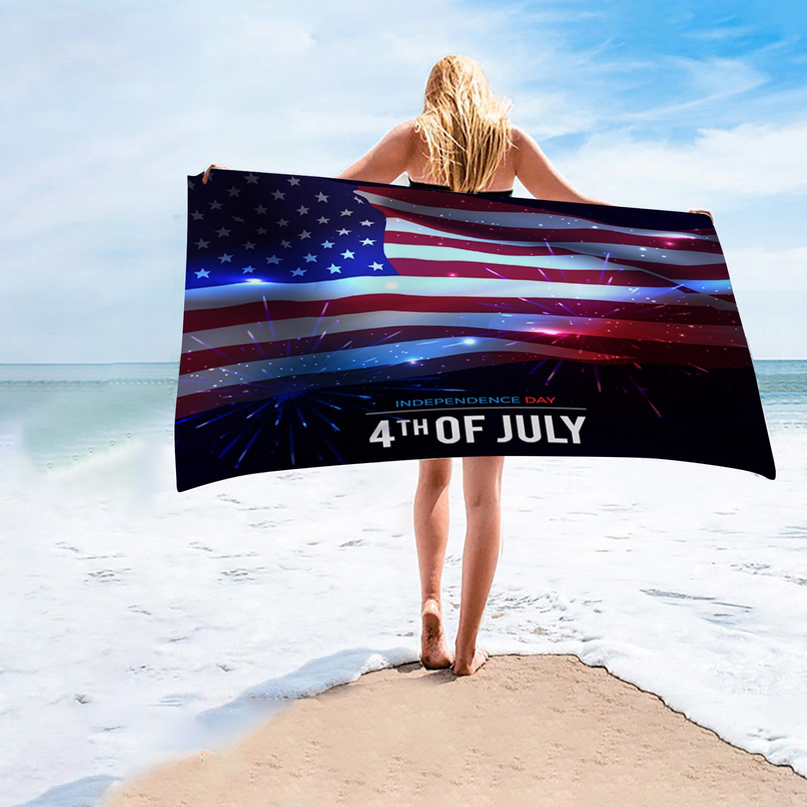 2024 Independence Day Anniversary Microfiber Lightweight Beach Towel