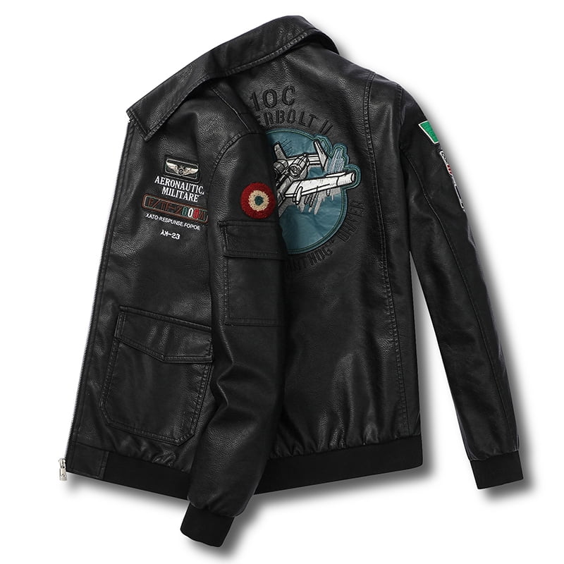 2024 Indian Embroidery Genuine Leather Jacket Men‘s Cowhide Motorcycle