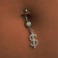 2024 Jewelry European And American Trend Dollar Navel Ring Sexy
