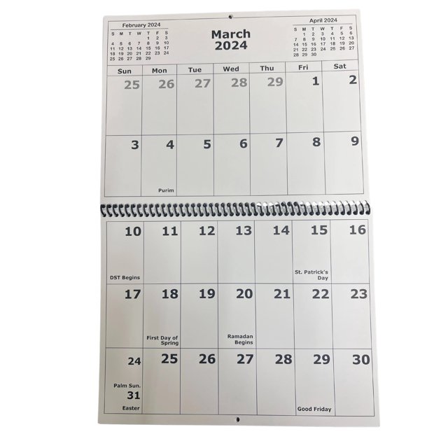 2024 Jumbo Print Bold Print Calendar - Walmart.com