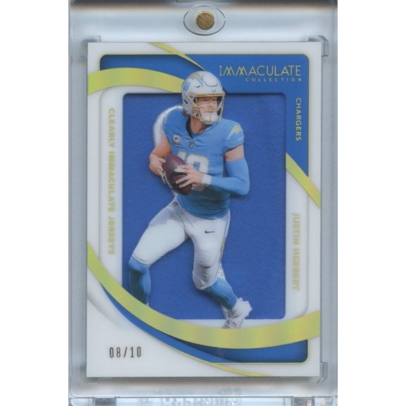 2024 Panini Justin Herbert Patch Football Card Los Angeles Chargers Signed