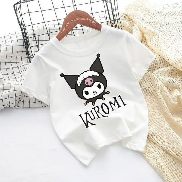 2024 Kawaii Kuromi T-shirt Girls Fashion Boys Anime Cartoon Kids Kids 