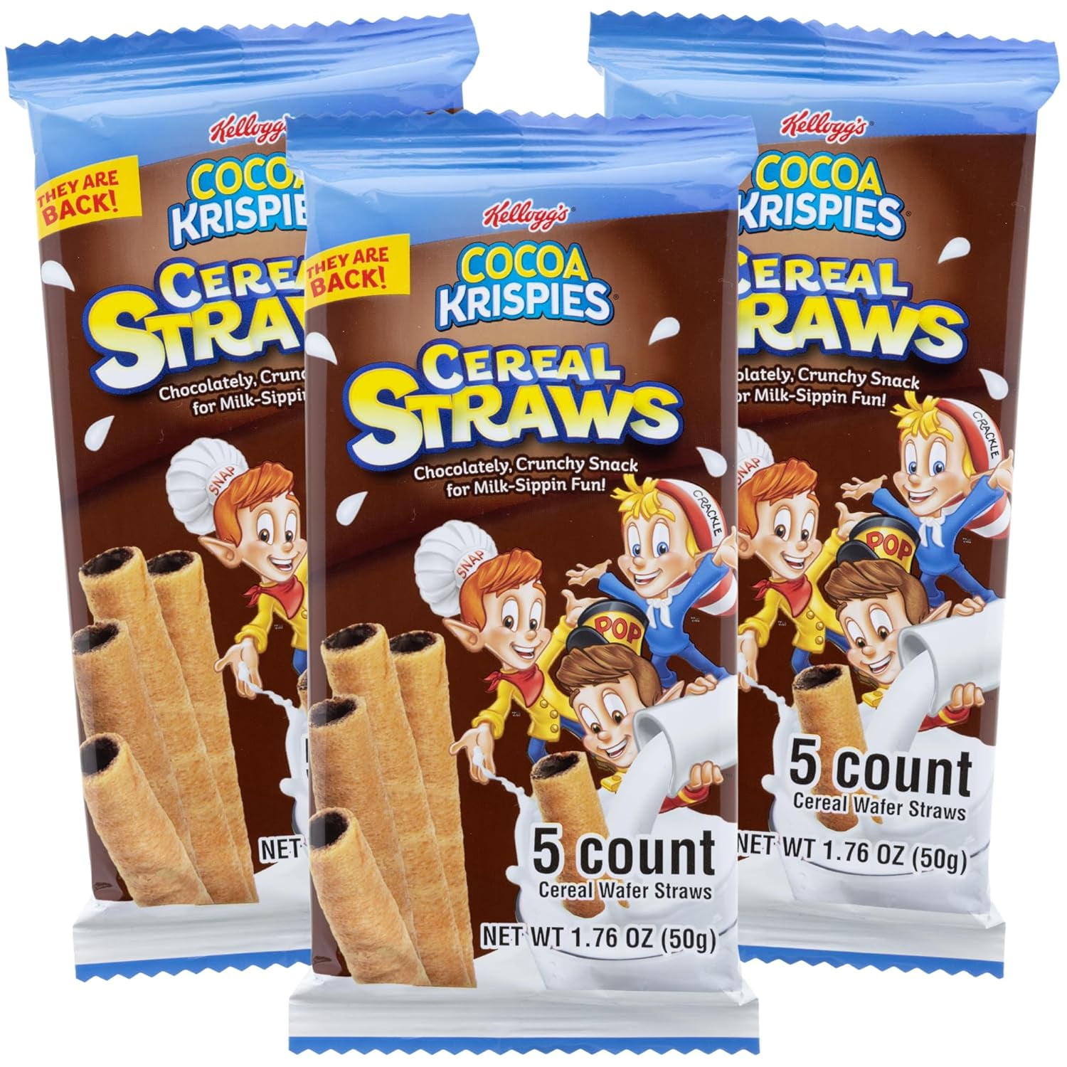2024 Kellogg’s Cocoa Krispies Cereal Straws, Birthday Party Favors