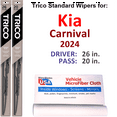 thumbnail image 1 of 2024 Kia Carnival Wiper Blades (Set of 2), 1 of 3