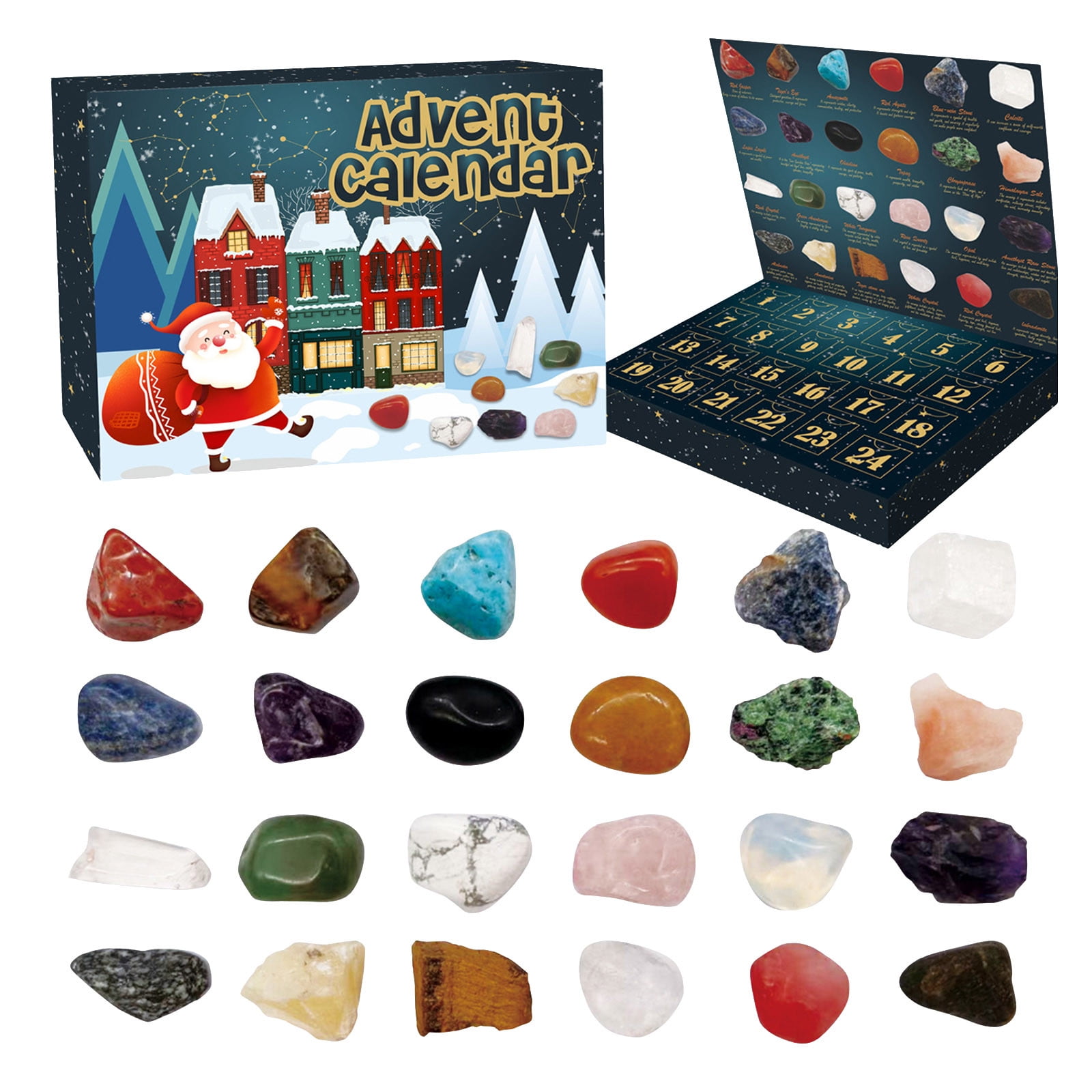 2024 Kids Advent Calendar Featuring 24 Gemstones Daily Discoveries in