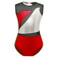 2024 Kids Girls Sleeveless Gymnastics Workout Outfits Metallic Shiny